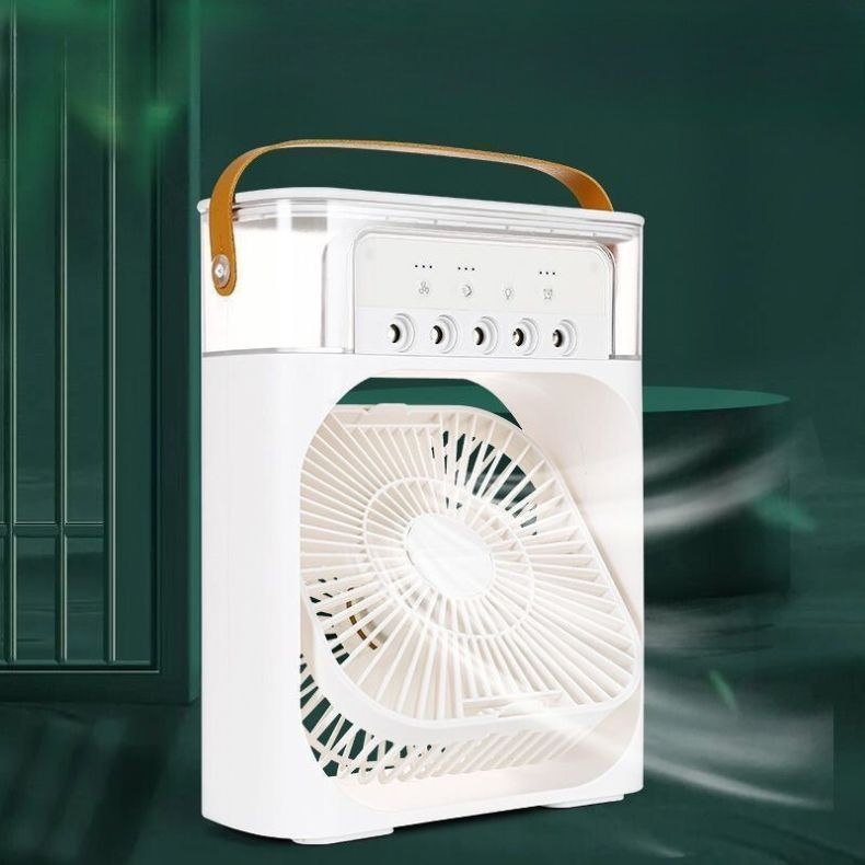 Mini Ar Condicionado Portátil Climatizador Umidificador Ventilador Com Led Entrada USB 600ML