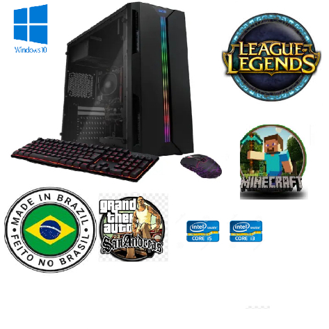 pc cpu gamer i3 barato sd120g+hd500 pra casa trabalhos escritorios roda programas e jogos LOL Robrox
