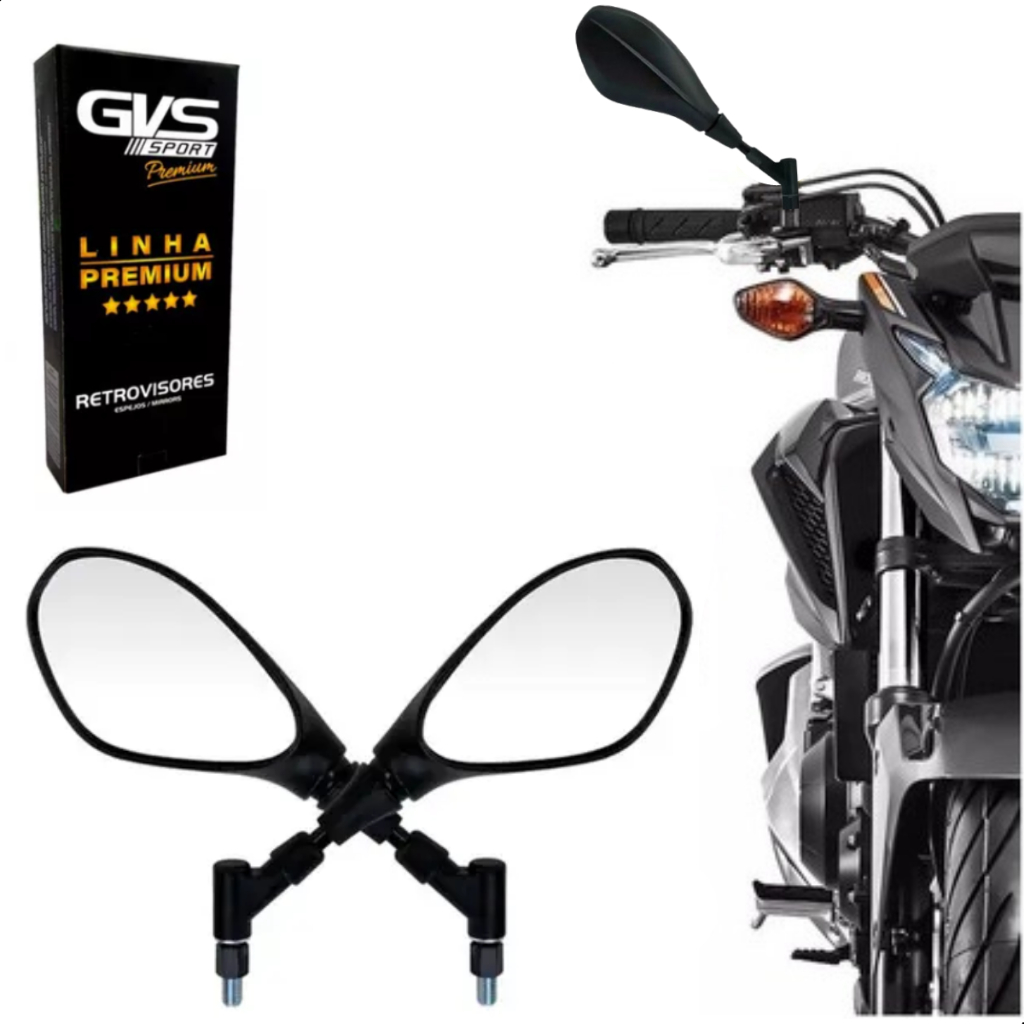Retrovisor Gvs Bmw Gs 650 Giro 360 Lente Convexa Para Bros 160 em Oferta na Shopee
