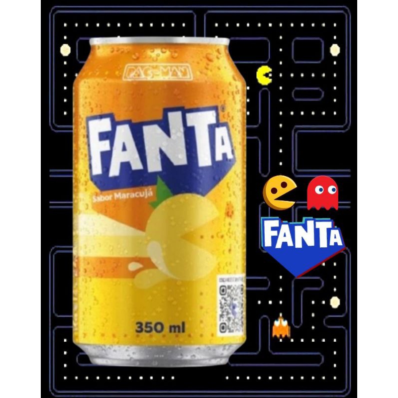 Lata Fanta Maracujá - Edição Pac Man (lacrada)