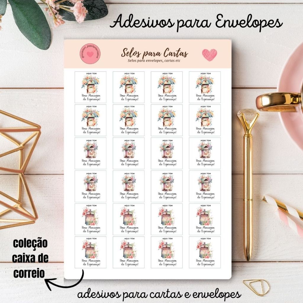 Selos para Envelopes ou Cartas para Testemunho Jw - Coleção Caixa de Correio (60 unidades)