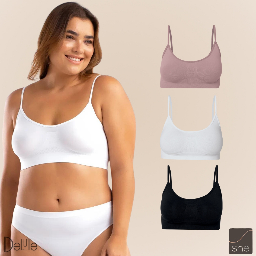 Kit 3 Top Fitness Sport Nadador SHE Em Microfibra Sem Costura Sem Bojo em Oferta na Shopee