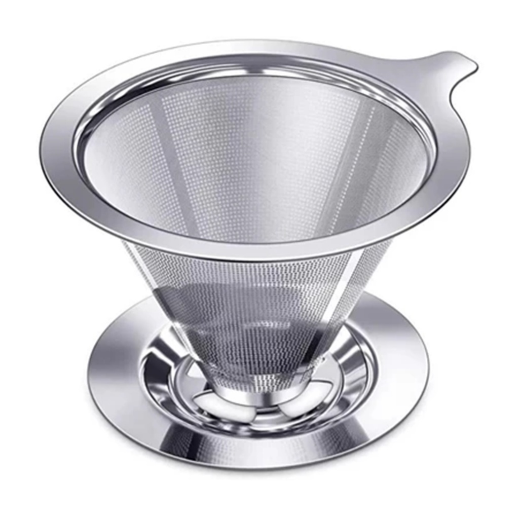 Filtro Coador De Café Inox 304(102) Grande Reutilizável em Oferta na Shopee