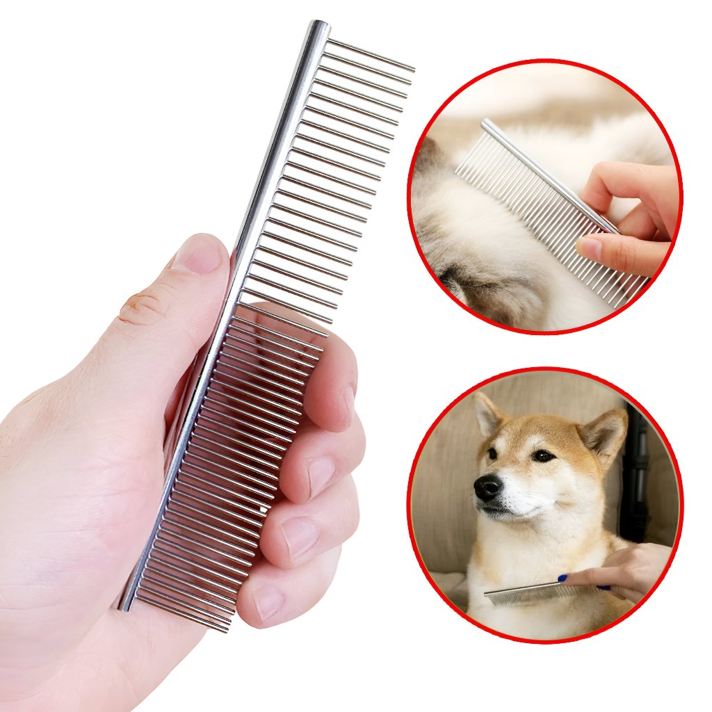 Pente de Ferro Para Pentear Pelos Cachorros e Gatos Banho e Tosa