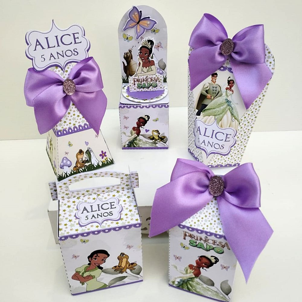 Kit Festa Personalizados A Princesa e o Sapo | Festa Infantil | Aniversario | Lembrancinhas | Semi MONTADOS