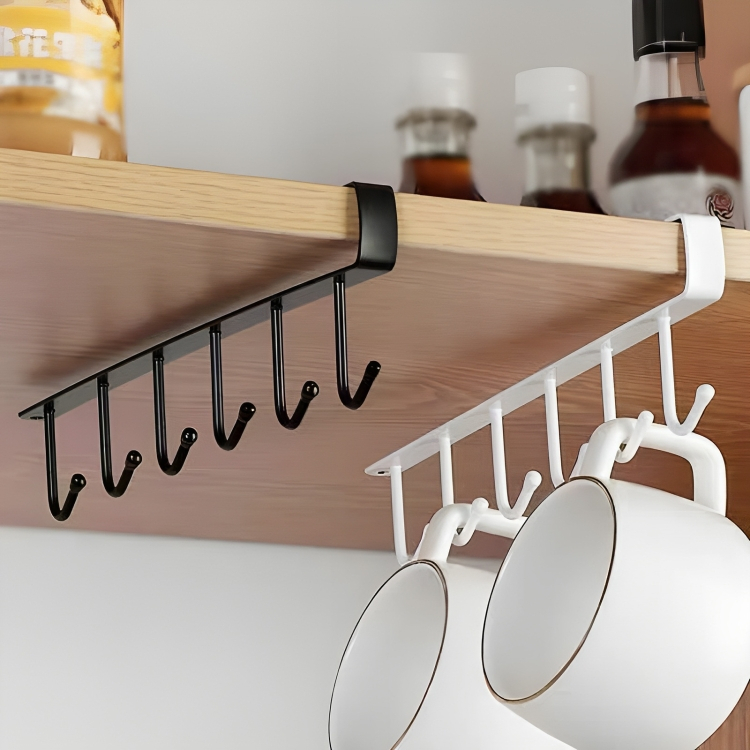 Suporte De Metal Porta Xícaras Canecas Suporte de Prateleira Utensílios Em Geral Porta Xícaras Gancho Multiuso Para Pendurar No Armário
