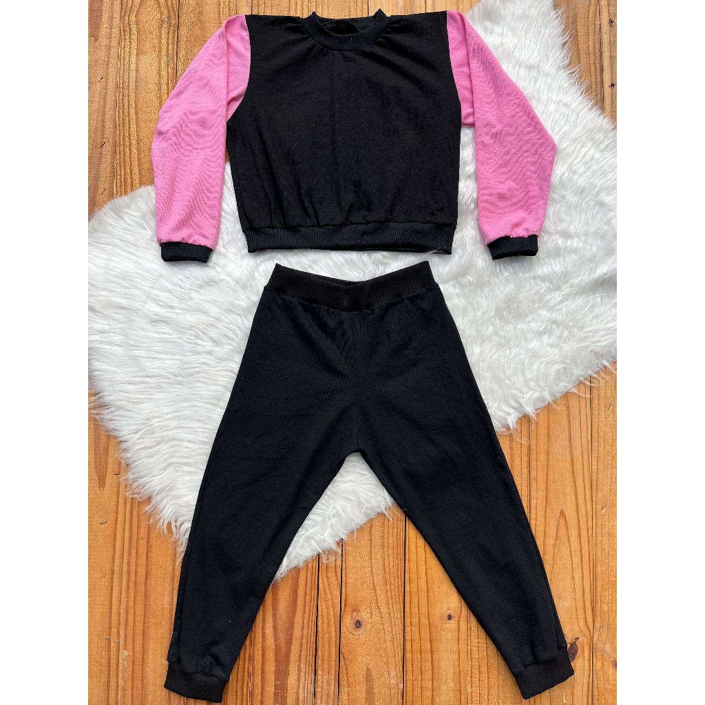 Conjuntos Moletom Flanelado Infantil Barato de Inverno Menino Menina Masculino Feminino