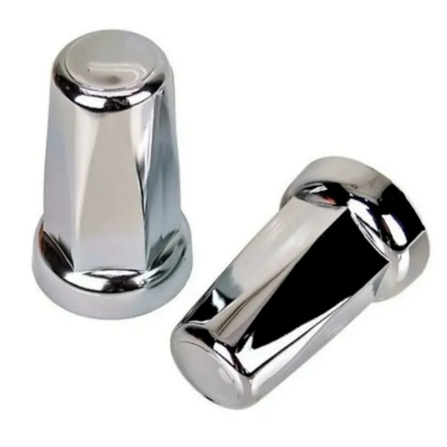 60 Capa Porca Belga Cromada Roda Caminhão 18 19 21 22 27 30 32 33 Mm