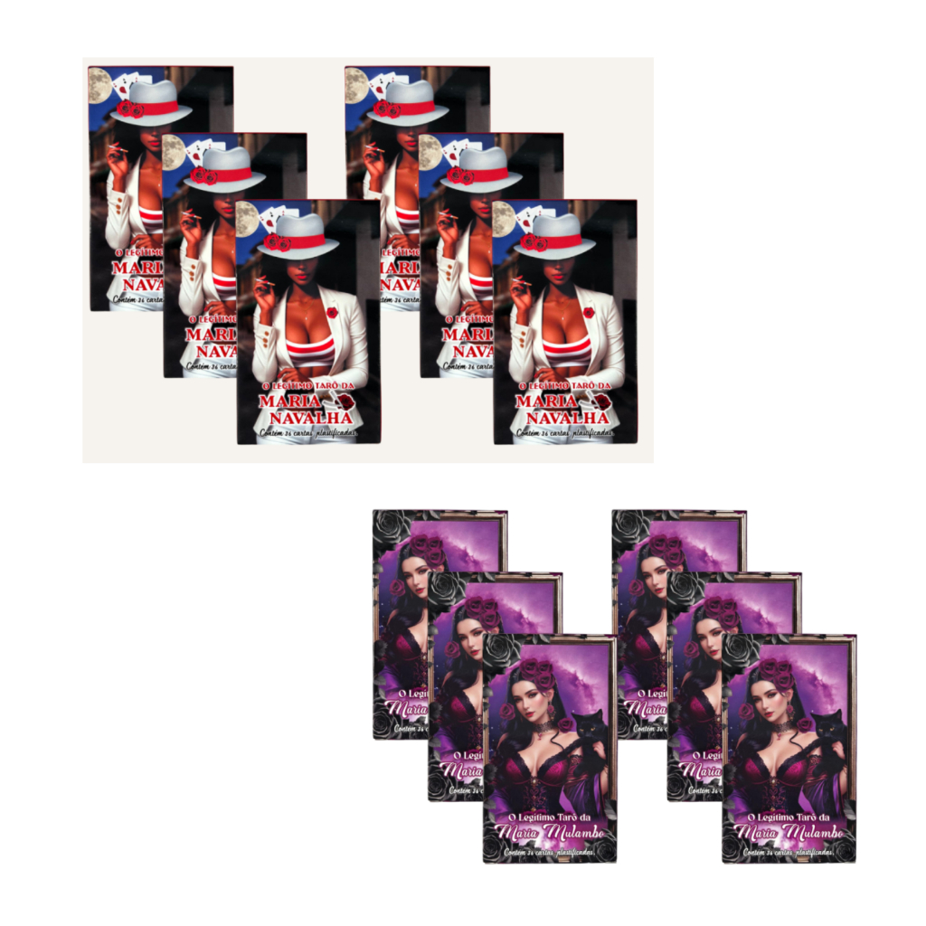 Kit 6 Tarô da Maria Navalha ou Maria Mulambo 36 Cartas