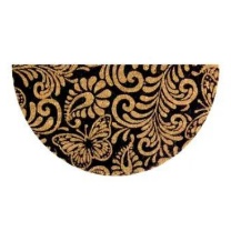 Tapete Capacho Emborrachado Divertido Sala Entrada 60x33cm Cor Meia-lua-arabesco-preto em Oferta na Shopee