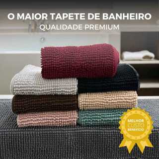 Tapete GRANDE Banheiro 50x100cm Antiderrapante Bolinha Microfibra Macarrão Luxo Várias Co…