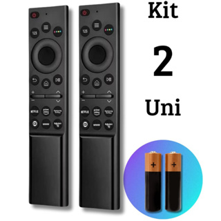 Kit 2 Controle Compatível Tv Smart Samsung Netflix Globoplay Prime Vídeo Tv Plus Sky 9177 em Oferta na Shopee