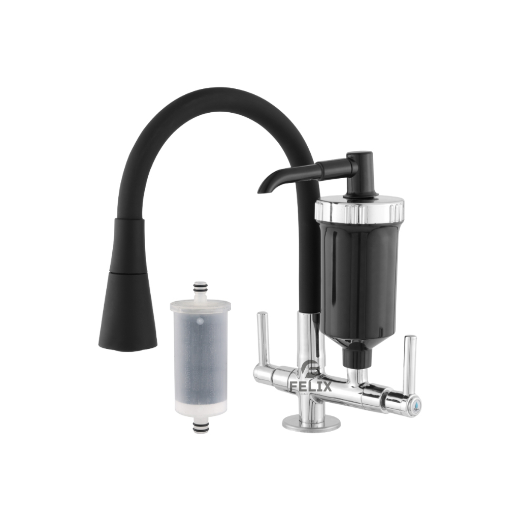 Torneira com Filtro Bancada Preta Gourmet Flexível Mesa Cozinha C/ Ducha 2 Jatos em Oferta na Shopee