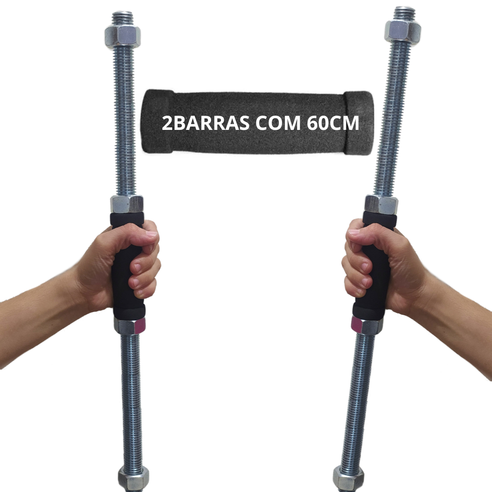 Halteres 60cm reforçado 1 par sem limite de carga Halteres dumbels