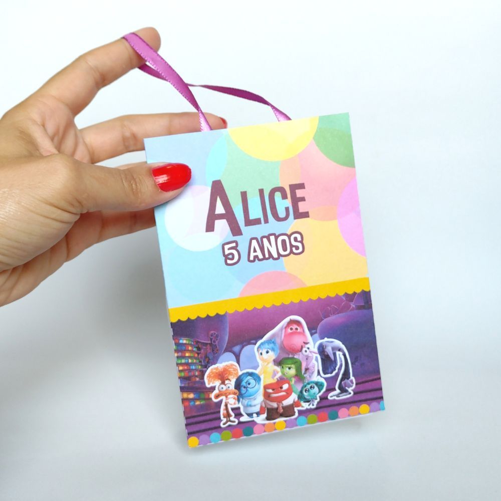 Sacolinha Personalizada Divertidamente para lembrancinha / Tamanho P / Lembrancinha Personalizada / Aniversário Infantil