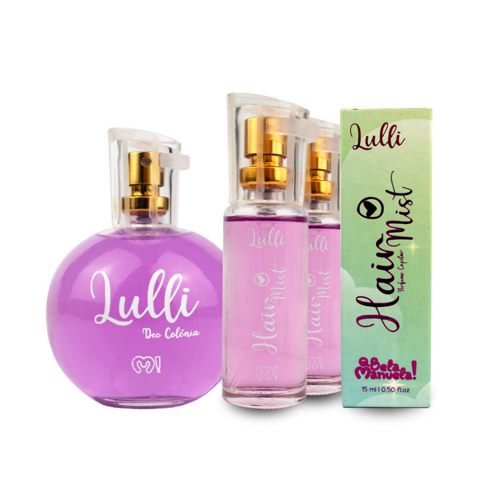 Kit Deo colonia Lulli + Hair Mist da Qbela Manuela em Oferta na Shopee