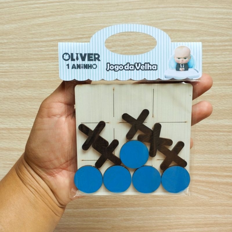Kit Jogos da velha em MDF Poderoso Chefinho personalizado nome e idade, kit lembrancinhas de festa infantil