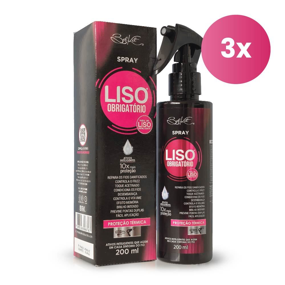 Kit 3 Spray Liso Obrigatório 200ml Belkit - Beauty