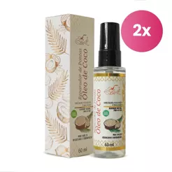 Kit 2 Reparador Capilar Óleo de Coco 60ml Belkit