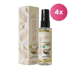 Kit 4 Reparador Capilar Óleo de Coco 60ml Belkit