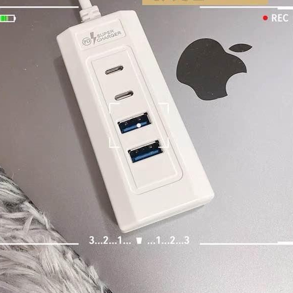 FILTRO DE LINHA 2-USB E 2 TIPO-C CARREGADOR 25W