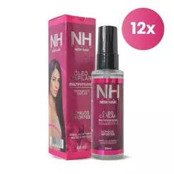 Kit 12 Óleo Multifuncional 60ml Tratamento Capilar Fios mais Longos e Fortes New Hair Belkit