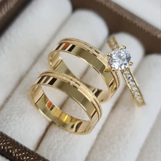 Par Aliança Moeda Antiga Reta 6MM 2 Frisos Jateados + Anel e Gravação em Oferta na Shopee