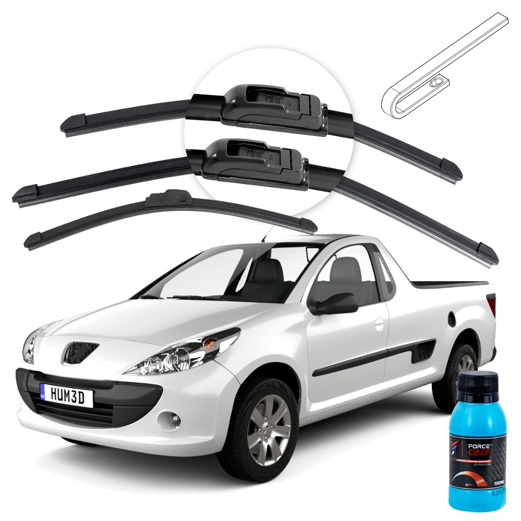 Limpador de Parabrisa Peugeot 207 Hoggar ano 10 a 14 Universal Dianteira e Traseira