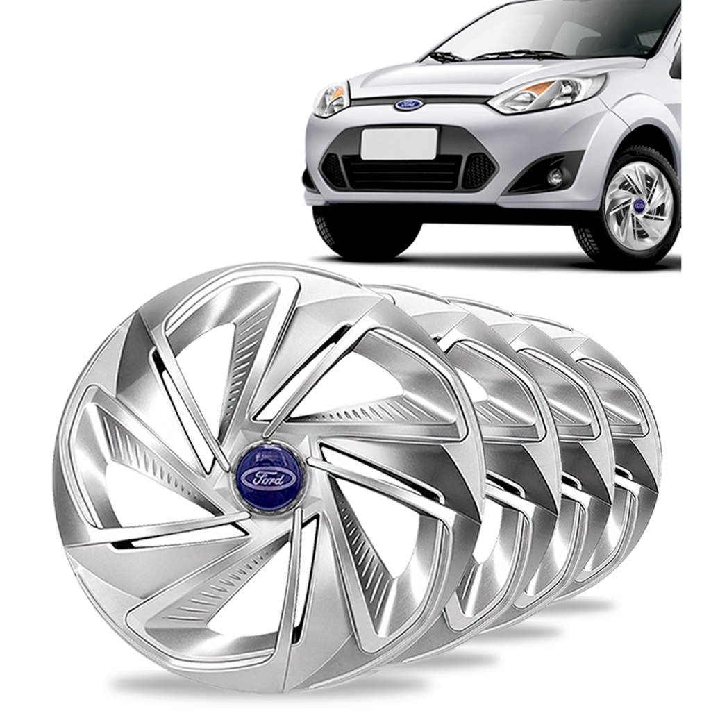 Jogo 4 Calota Esportiva Aro 14 Nitro Prata Ford Fiesta Ka em Oferta na Shopee