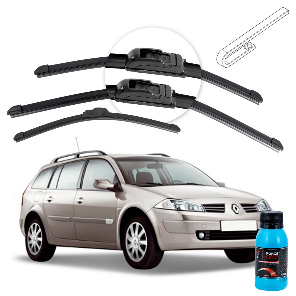 Limpador de Parabrisa Renault Megane II Grand Tour ano 06 a 11 Universal Dianteira e Traseira em Oferta na Shopee