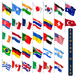 Bandeiras dos  países do mundo 100x70 visível dos dois lados  (escolha a sua) em Oferta na Shopee