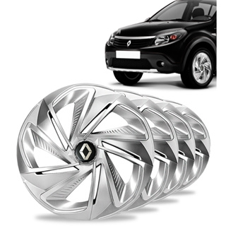 Jogo 4 Calota Aro 14 Nitro Prata Renault Sandero Logan Clio em Oferta na Shopee
