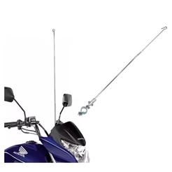 Antena Corta Pipa Fixa Zincada Moto Guidão Fixa C/ Abrançadeira Inox Jojafer M2B G76