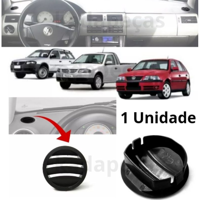 Tela Difusor de Ar Superior Painel Gol Saveiro Parati G3 00 01 02 03 04 05 Gol Saveiro Parati G4 06 07 08