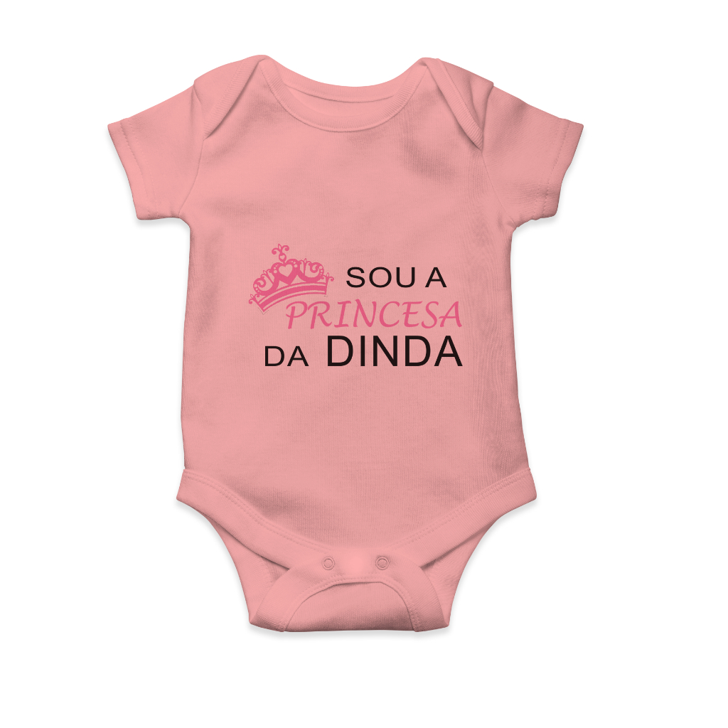 Body Bebê Infantil Personalizado Frase Sou A Princesa Da Dinda Presente Afilhado Madrinha em Oferta na Shopee