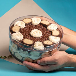 1~5 CAKE BOX REDONDA BLUESTAR CAIXA REDONDA 1.500 ml e 2.000 ml (CHOCO)