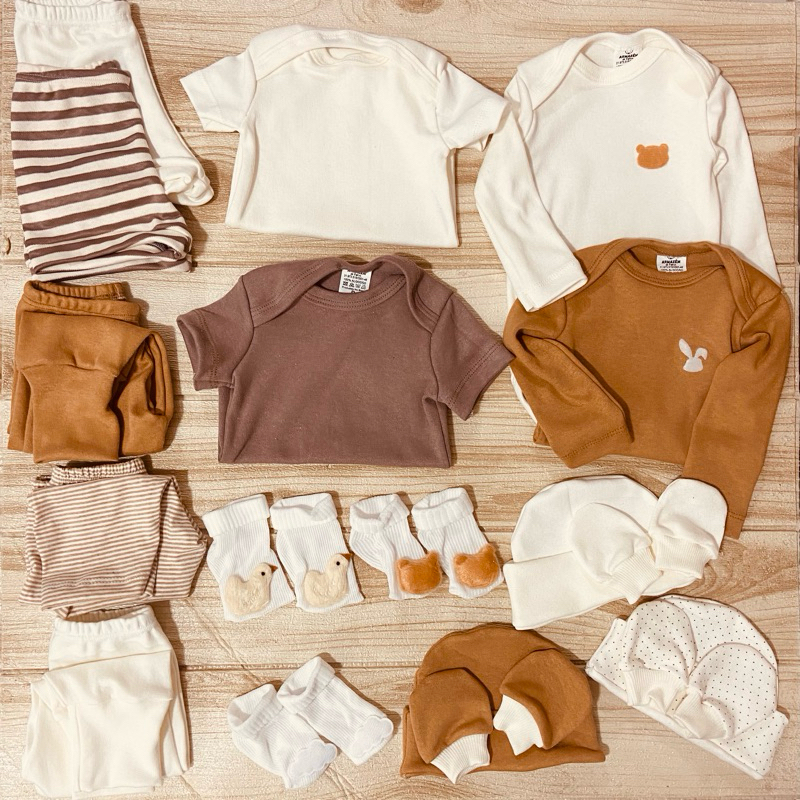 Kit 18 Pçs Roupa De Bebê Maternidade Enxoval Atacado Body minimalista menino menina neutro...