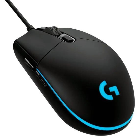 Mouse Gamer Logitech G Pro 6 botões programáveis 12000dpi LED RGB personalizável com fio