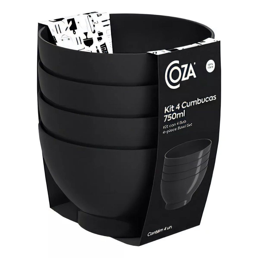 Kit 4 Potes Cumbucas Tigelas Coza 750 Ml Pague 3 Leve 4