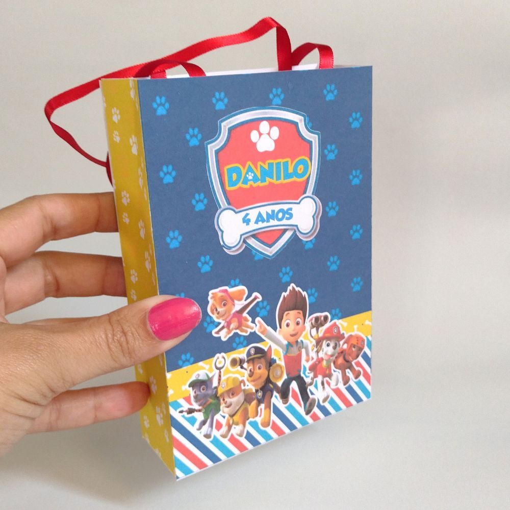Sacolinha Personalizada Patrulha canina para lembrancinha / Tamanho P /  Lembrancinha Personalizada/Aniversário Infantil