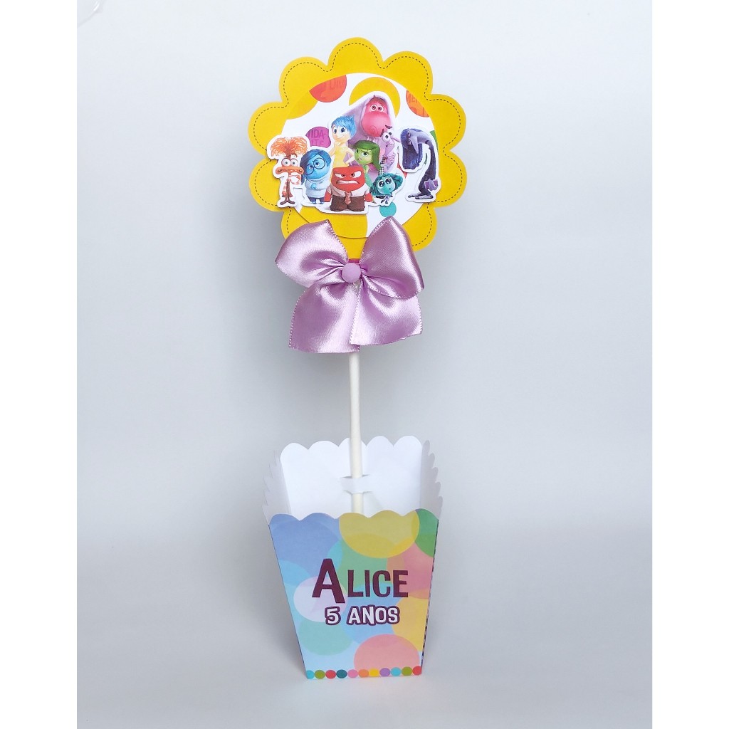 Centro de mesa para lembrancinha Divertidamente / Lembrancinha Personalizada para aniversário infantil Divertidamente
