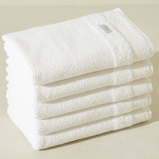 Kit 5 Toalha de Rosto Branca Grossa Grande 46x80 cm 100% Algodão Felpuda M. Tereza Hotel P...
