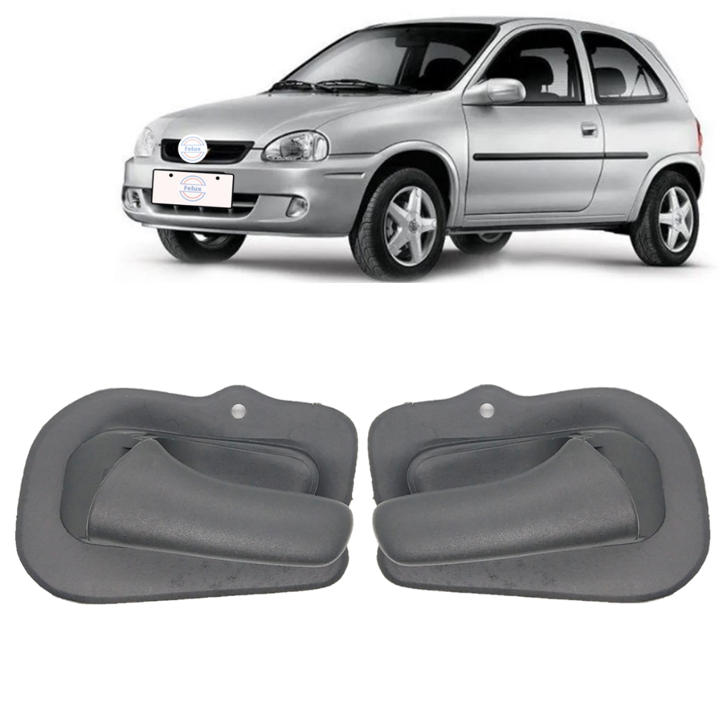 Par Maçanetas Interna Corsa Wind 94-02 Cinza em Oferta na Shopee