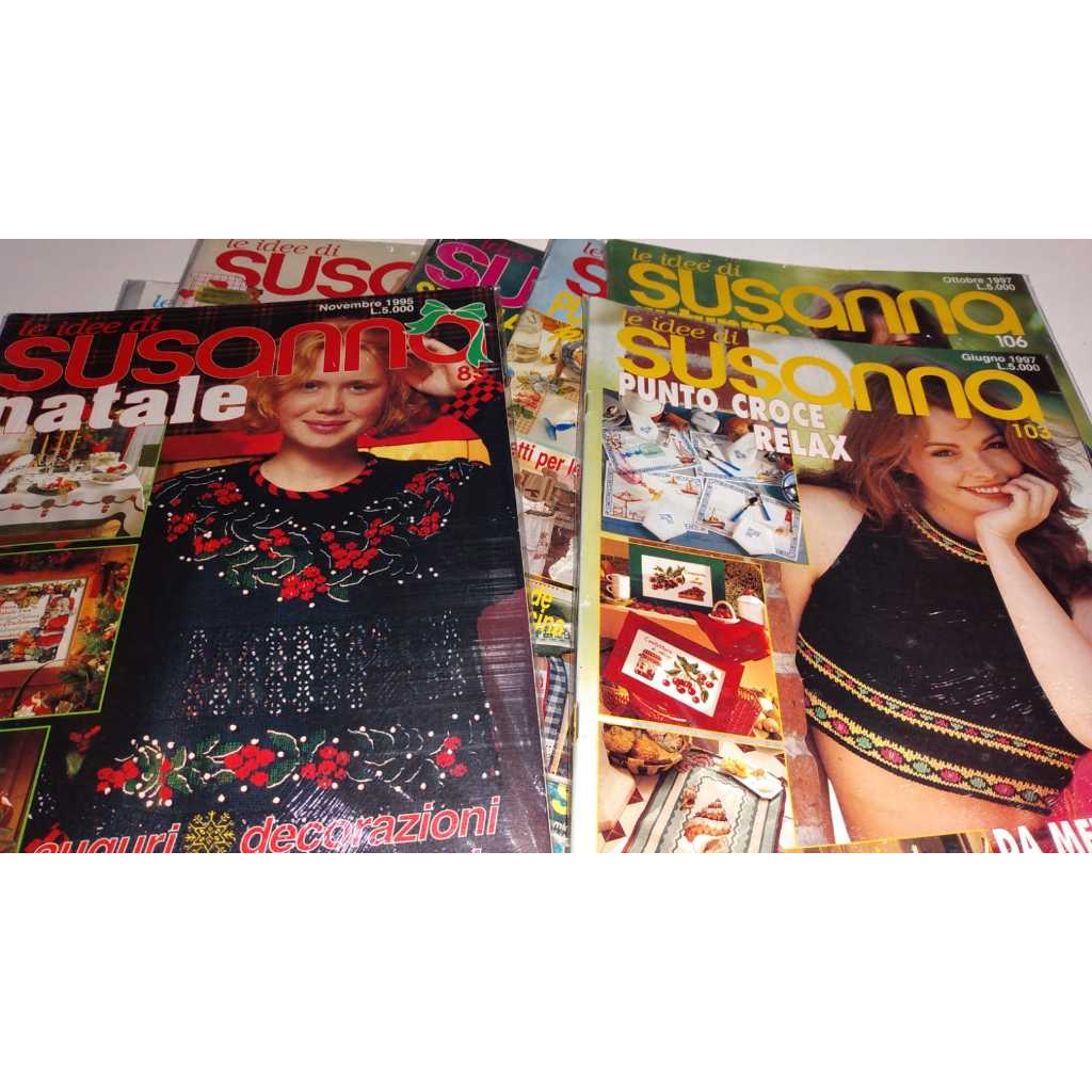 Lote de revistas de moda e costura com moldes Revista Le idee di Susanna