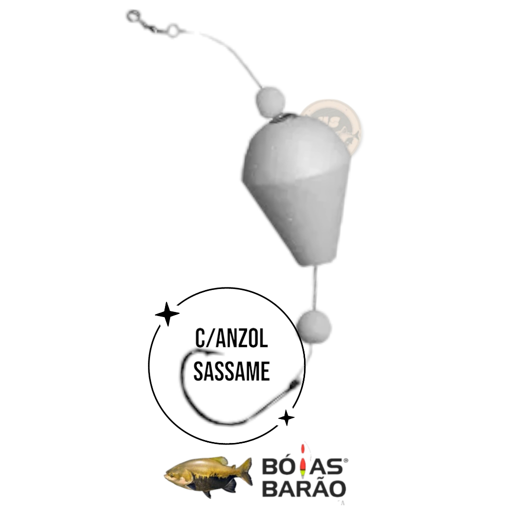 Boia Pão Bóia Pesca Superfície Boias Barão Linha 70mm Anzol Sasame