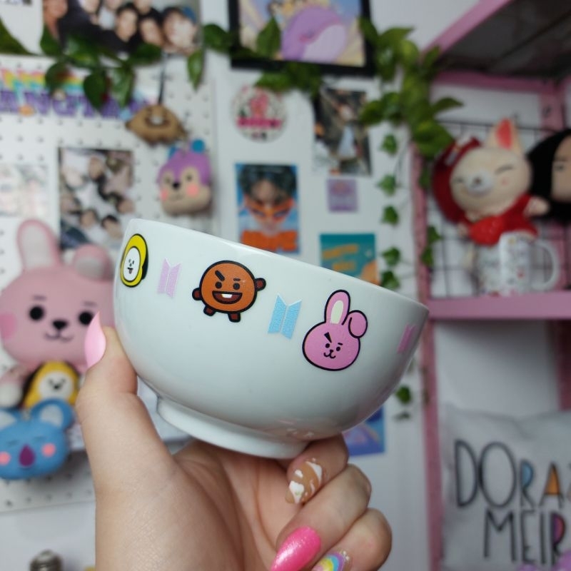 Bowl BTS BT21 Bowl de Porcelana/Cerâmica 400ml Fanmade Army - Dabi Canecas