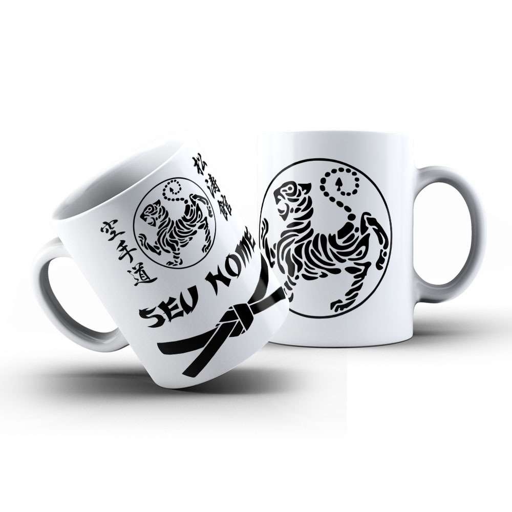 Caneca Karate Shotokan Arte Marcial Personalizada com Nome