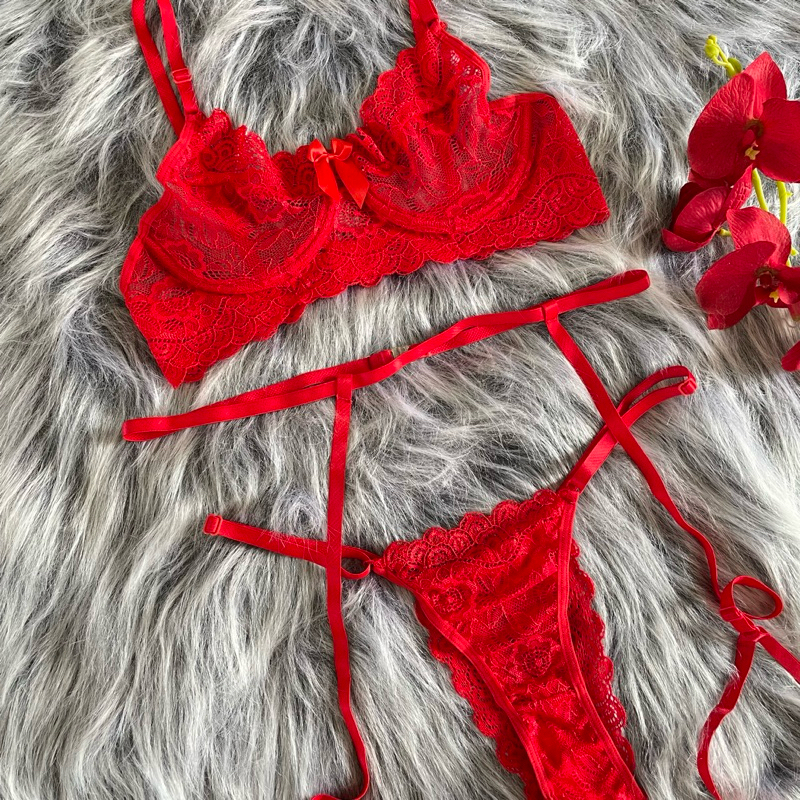 Conjunto Anna Renda com Cinta Liga Fantasia em Oferta na Shopee