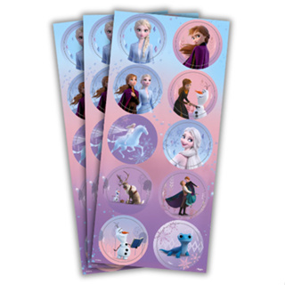 30~150 ADESIVO FROZEN DISNEY REDONDO  Regina em Oferta na Shopee