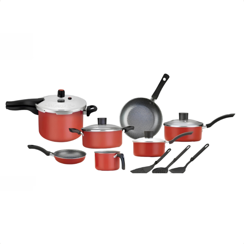 Conjunto 10 Peças De Panelas Antiaderentes Alegrete Com Panela De Pressão 4,5 L